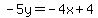 -5y=-4x%2B4