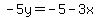 -5y=-5-3x