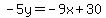 -5y=-9x%2B30