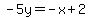 -5y=-x%2B2