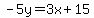 -5y=3x%2B15