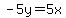 -5y+=+5x
