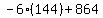 -6%28144%29%2B864