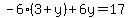 -6%283%2By%29%2B6y=17