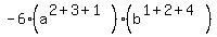 -6%28a%5E%282%2B3%2B1%29%29%28b%5E%281%2B2%2B4%29%29