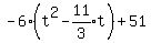 -6%28t%5E2-expr%2811%2F3%29t%29%2B51