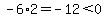 -6%2A2=-12%3C0