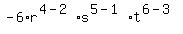 -6%2Ar%5E%284-2%29%2As%5E%285-1%29%2At%5E%286-3%29