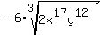 -6%2Aroot%283%2C2x%5E17y%5E12%29