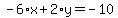 -6%2Ax%2B2%2Ay=-10