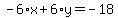 -6%2Ax%2B6%2Ay=-18