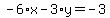 -6%2Ax-3%2Ay=-3