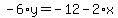 -6%2Ay=-12-2%2Ax