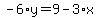-6%2Ay=9-3%2Ax