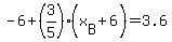 -6%2B%283%2F5%29%28x%5BB%5D%2B6%29=3.6