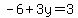 -6%2B3y=3