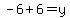 -6%2B6=y