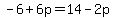 -6%2B6p=14-2p