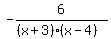 -6%2F%28%28x%2B3%29%28x-4%29%29