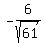 -6%2Fsqrt%2861%29%29