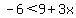 -6%3C9%2B3x