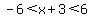 -6%3Cx%2B3%3C6