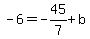 -6=-45%2F7%2Bb
