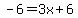 -6=3x%2B6