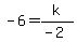-6=k%2F%28-2%29