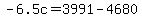 -6.5c=3991-4680