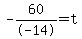 -60%2F-14+=+t