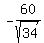 -60%2Fsqrt%2834%29