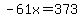 -61x=373