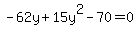 -62y%2B15y%5E2-70=0