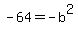 -64=-b%5E2