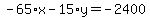 -65%2Ax-15%2Ay=-2400