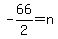 -66%2F2=n
