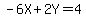 -6X%2B2Y=4