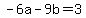 -6a-9b=3