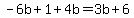 -6b%2B1%2B4b=3b%2B6