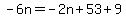 -6n=-2n%2B53%2B9
