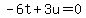 -6t%2B3u=0