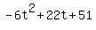 -6t%5E2%2B22t%2B51