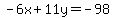 -6x%2B11y=-98