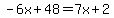 -6x%2B48=7x%2B2