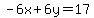-6x%2B6y=17