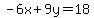 -6x%2B9y=18