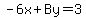-6x%2BBy=3