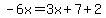 -6x=3x%2B7%2B2