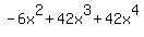 -6x%5E2%2B42x%5E3%2B42x%5E4